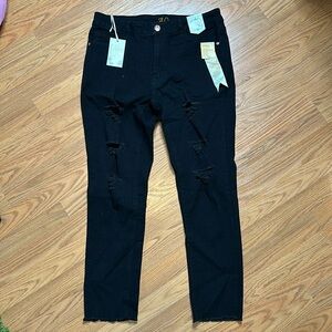 AQ black ripped jeans